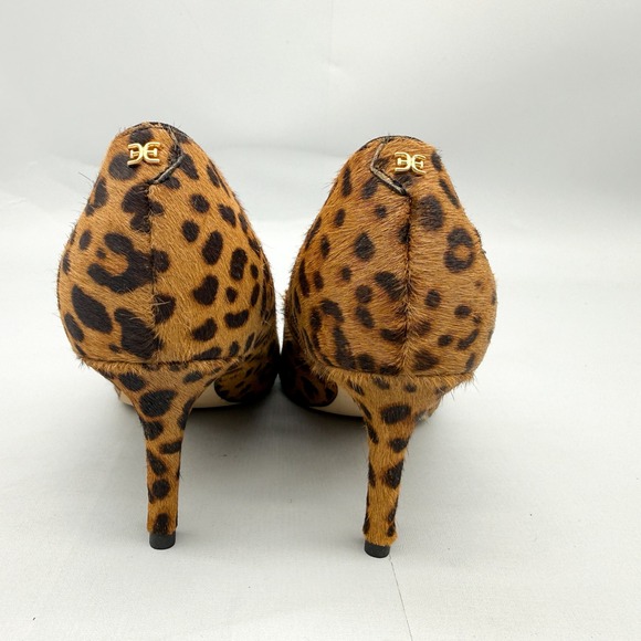 Sam Edelman Womens 6.5 Vienna Leopard Print Calf Hair Pointed Toe Pumps Heels - Picture 7 of 13